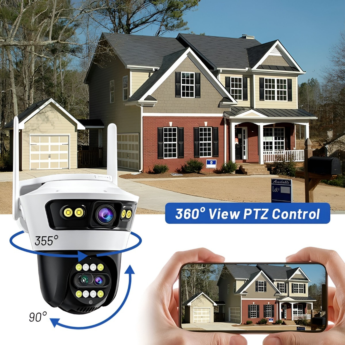 CAMARA SEGURIDAD EXTERIOR DOBLE LENTE INFRARROJOS LAU - 9
