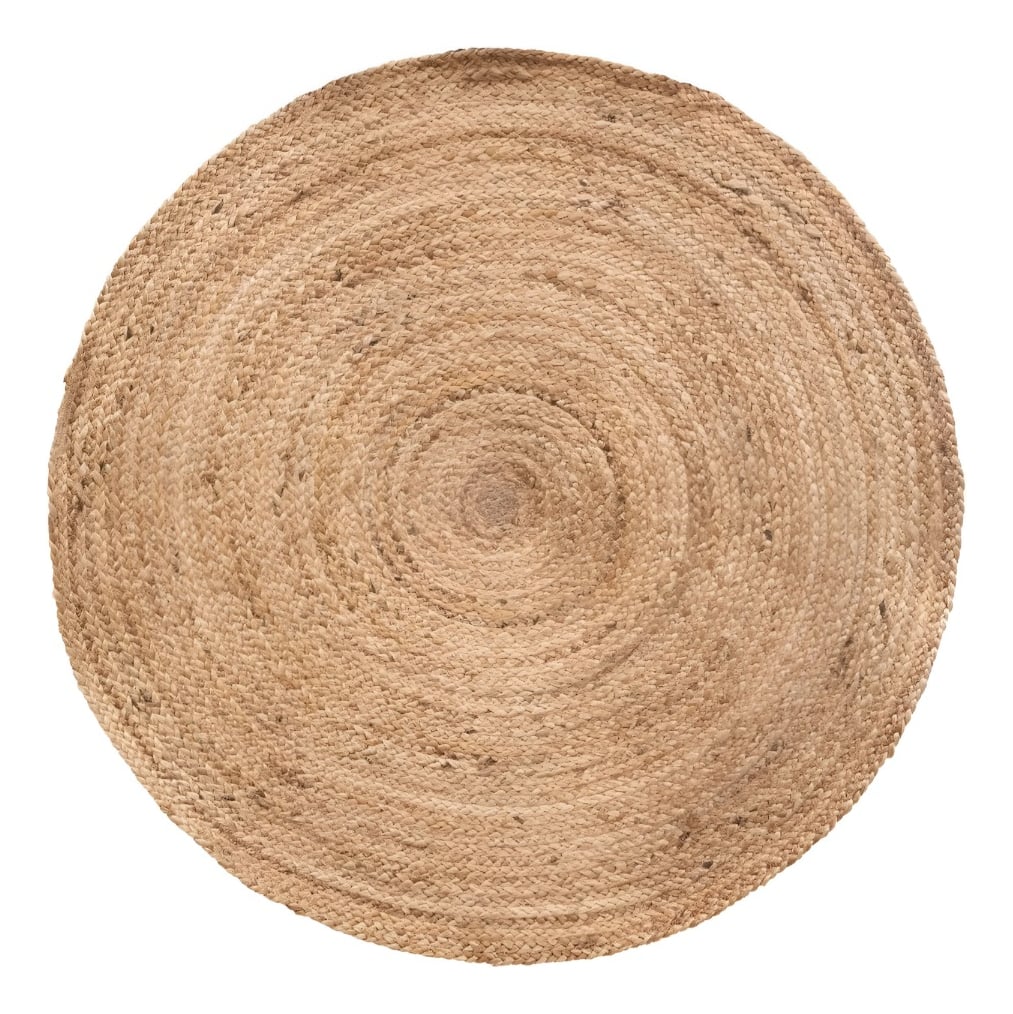 ALFOMBRA TRENZADA YUTE TEJIDA NATURAL BOHEMIO DECORATIVA JHN - 1
