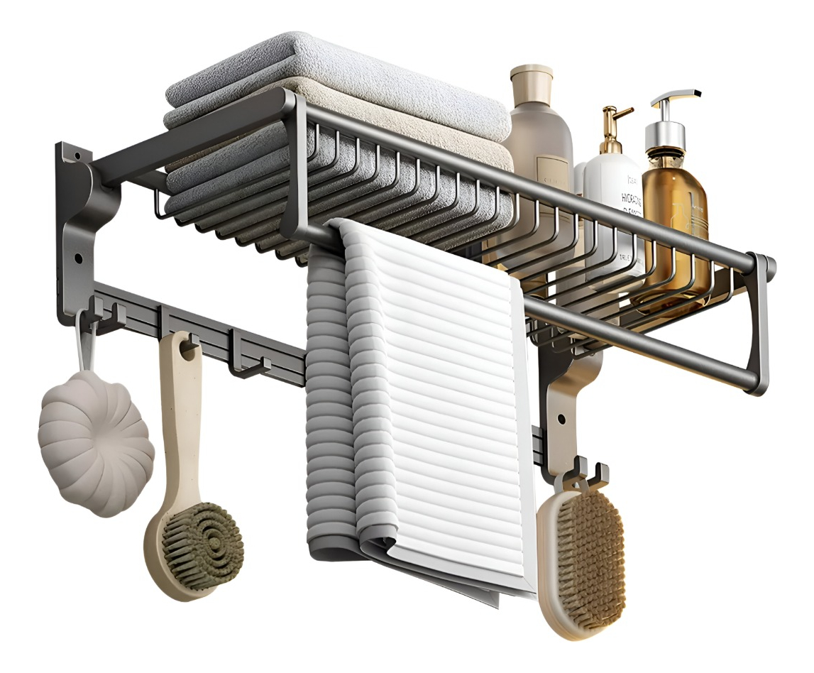 TOALLERO BAÑO 20 PULGADAS DOBLE PLEGABLE BARRA TOALLA JHN - 1