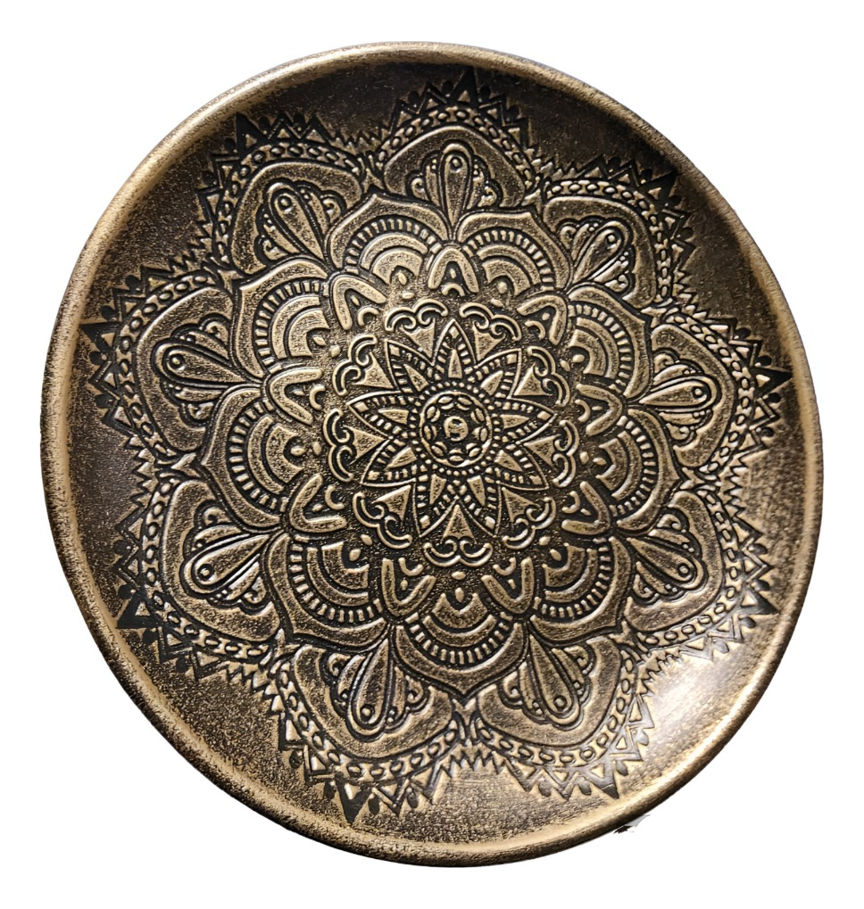 SET 3 MESAS DECORATIVAS DISEÑO VINTAGE DORADO ENVEJECIDO JHN - 2