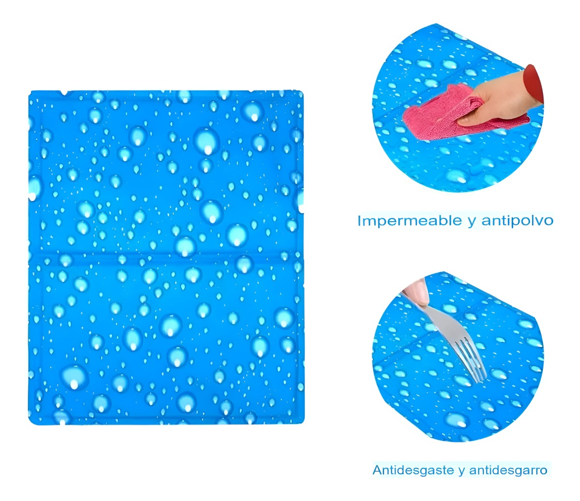 MANTA REFRESCANTE GEL FRÍO MASCOTAS TALLA L 90X50CM JHN - 6