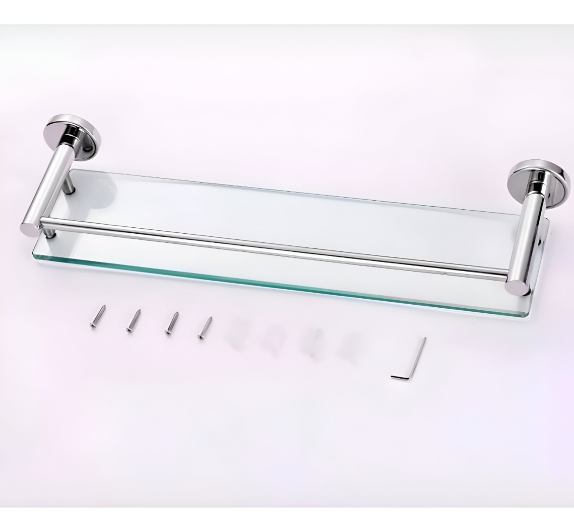 ESTANTE BAÑO REPISA ESTANTE VIDRIO TEMPLADO PARED JHN - 6