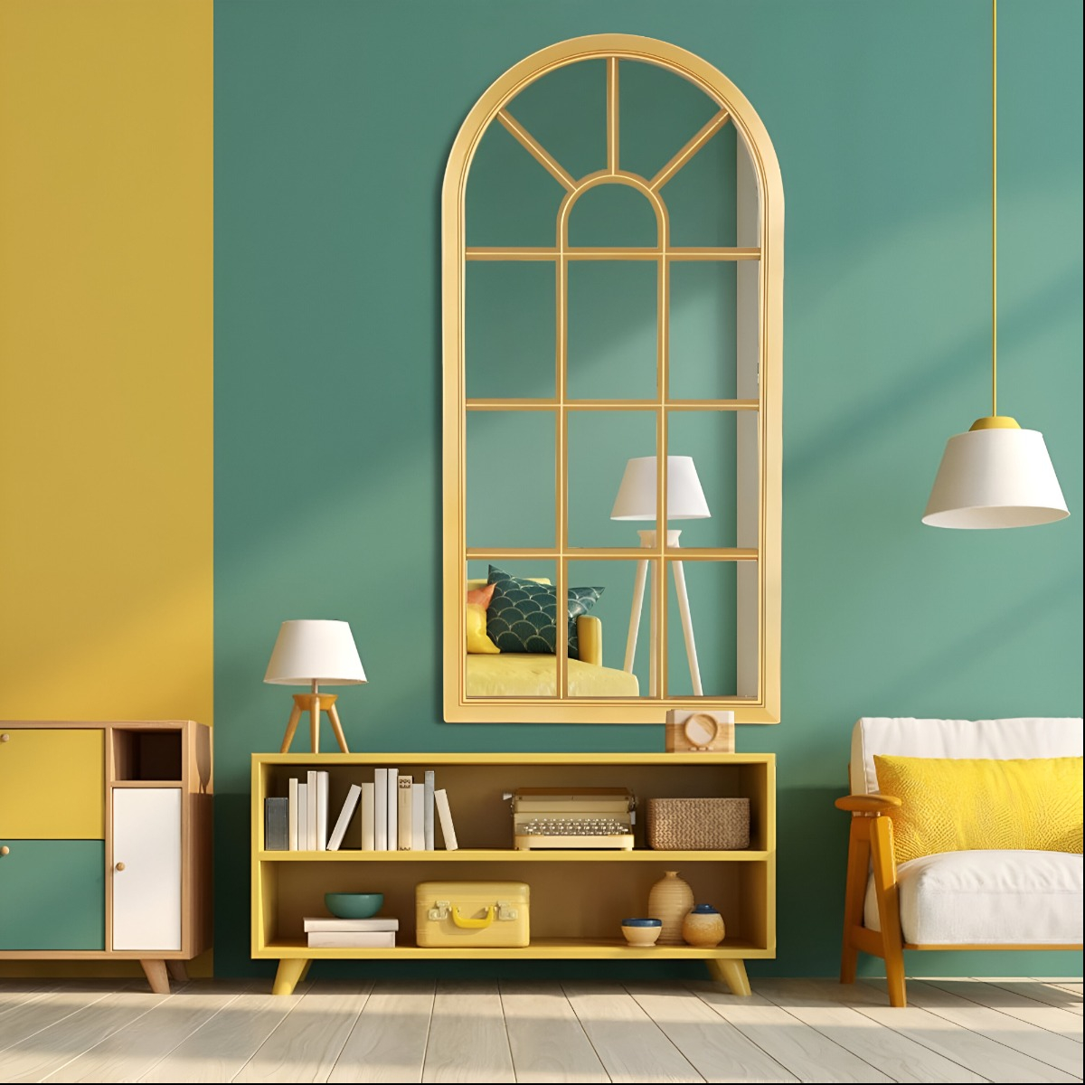 ESPEJO PARED DECORATIVO CATEDRAL VENTANA JHN - 2