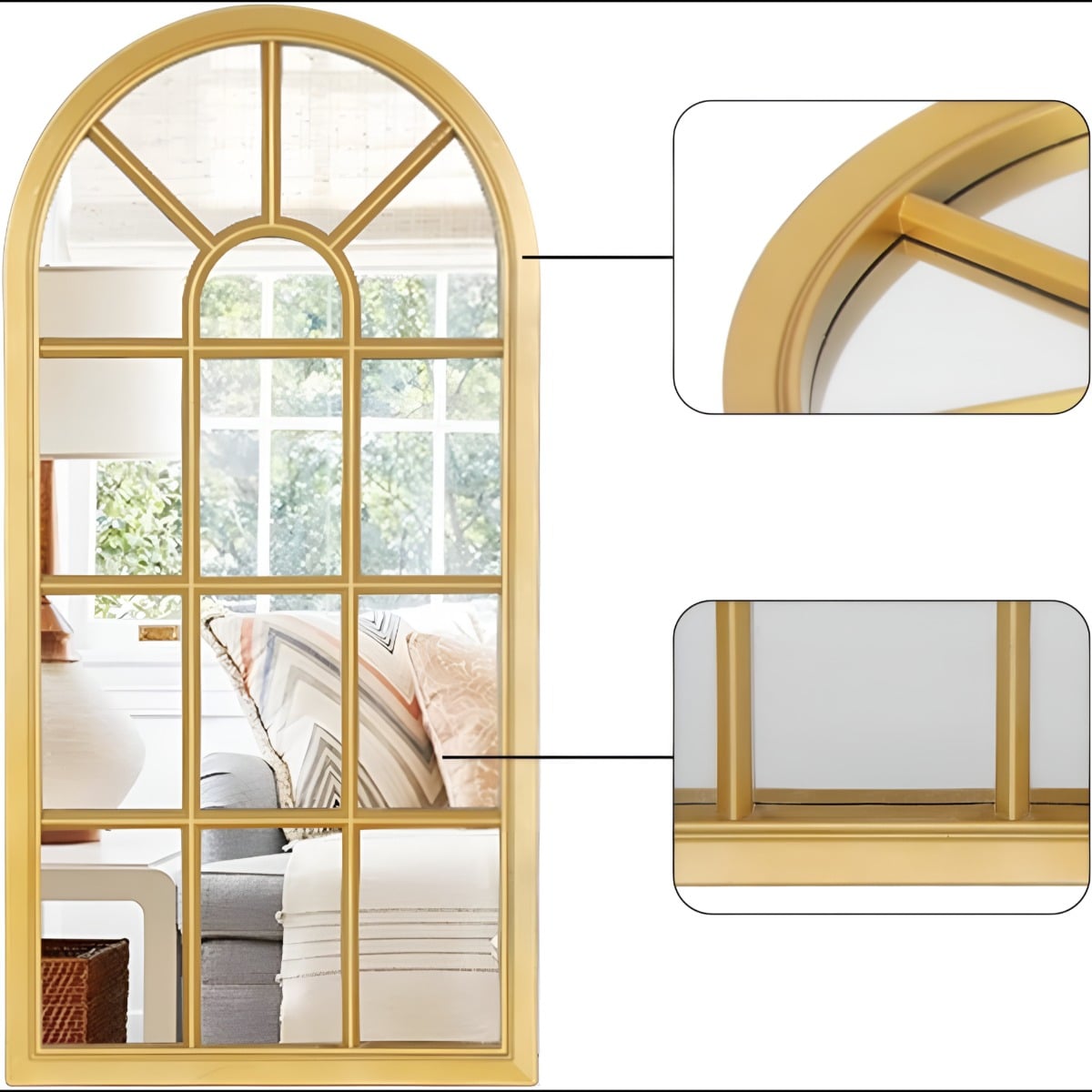 ESPEJO PARED DECORATIVO CATEDRAL VENTANA JHN - 5