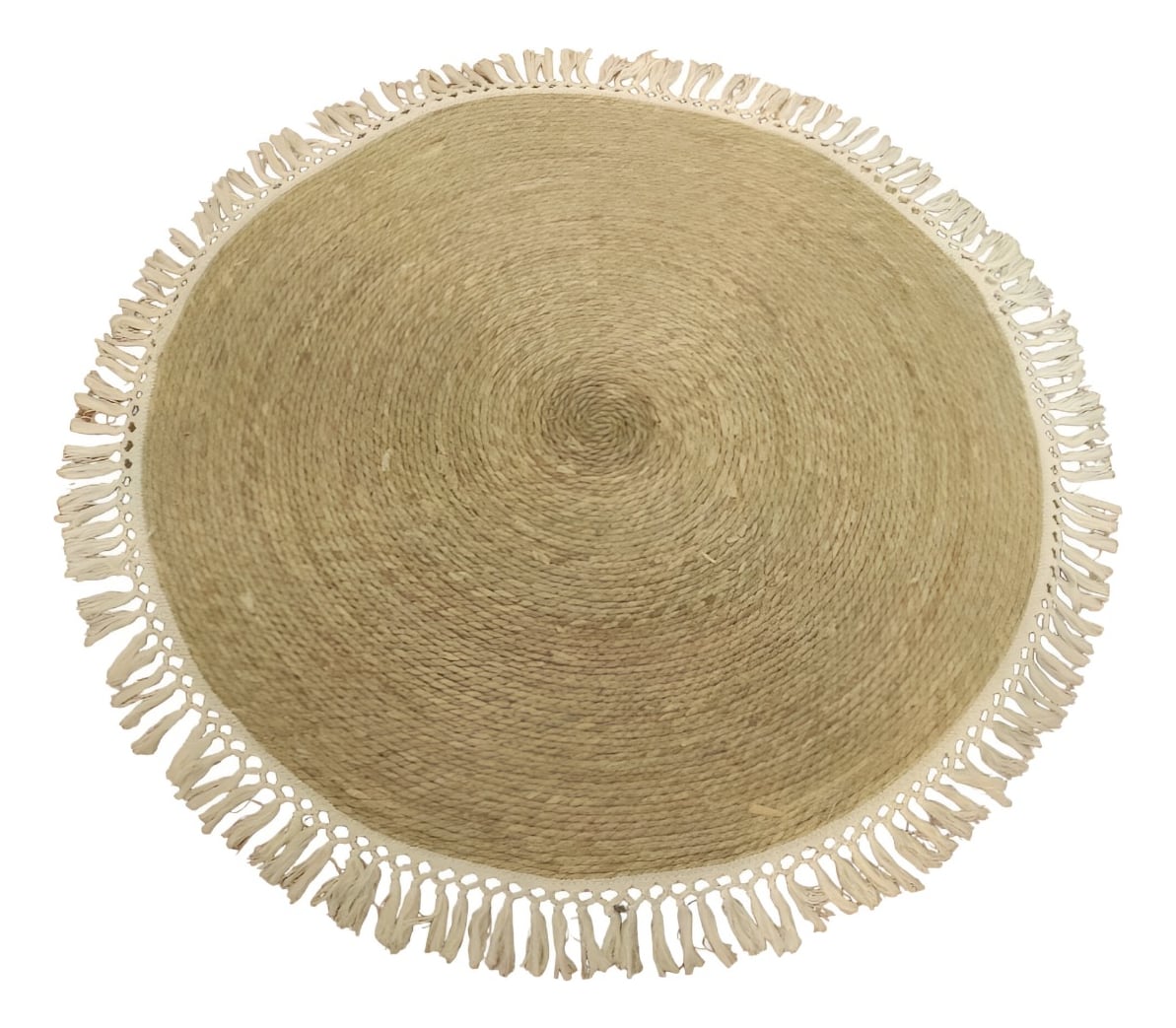 ALFOMBRA YUTE FIBRA NATURAL REDONDA DECORACIÓN 120CM JHN - 1