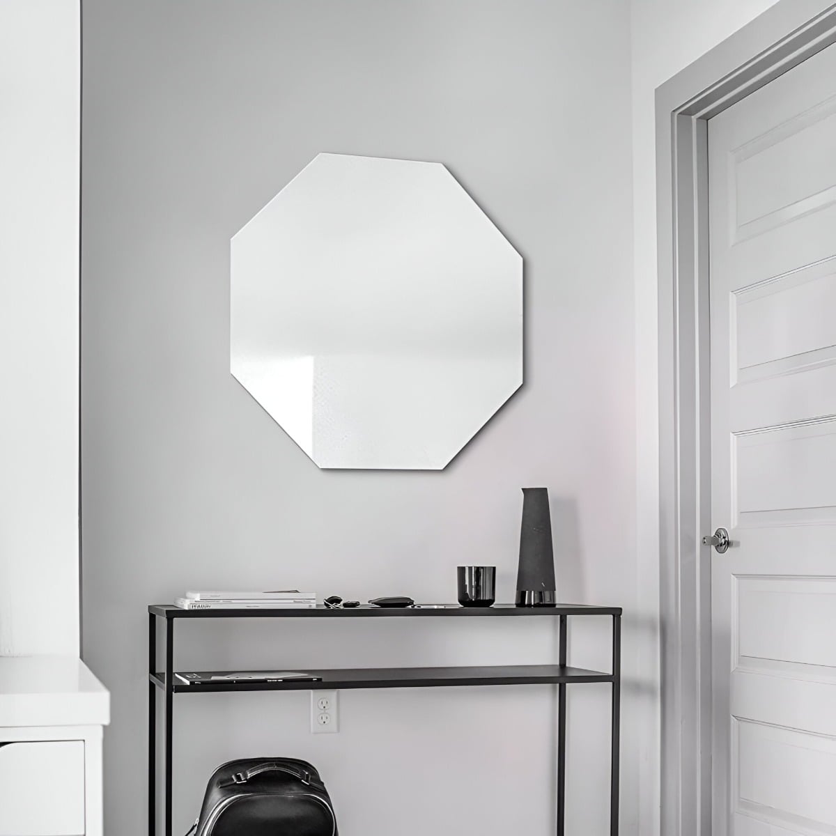 ESPEJO PARED OCTAGONAL BISELADO GEOMÉTRICO DECORATIVO JHN - 2