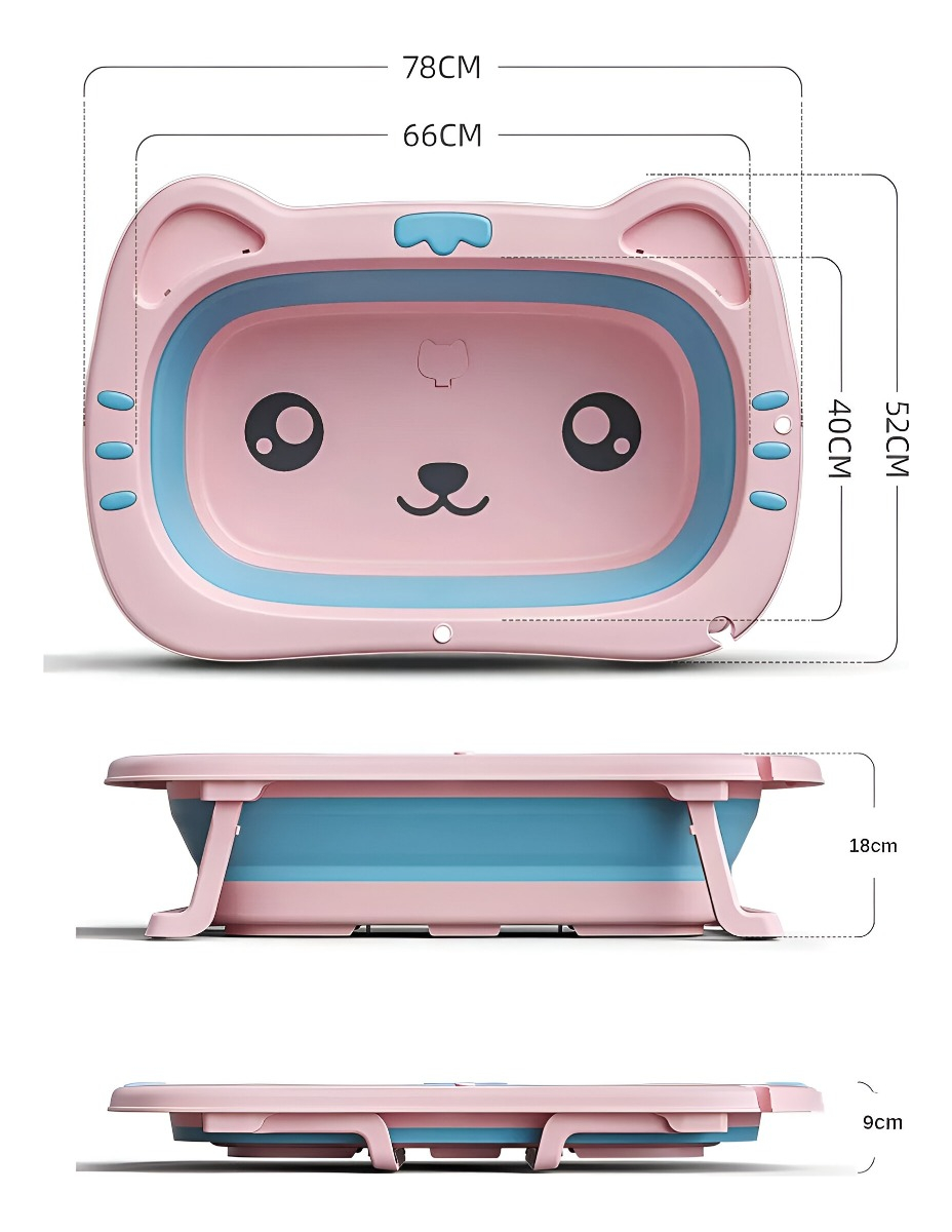BAÑERA RETRÁCTIL BEBÉS HIDROMASAJE PLEGABLE INFANTIL JHN - 2