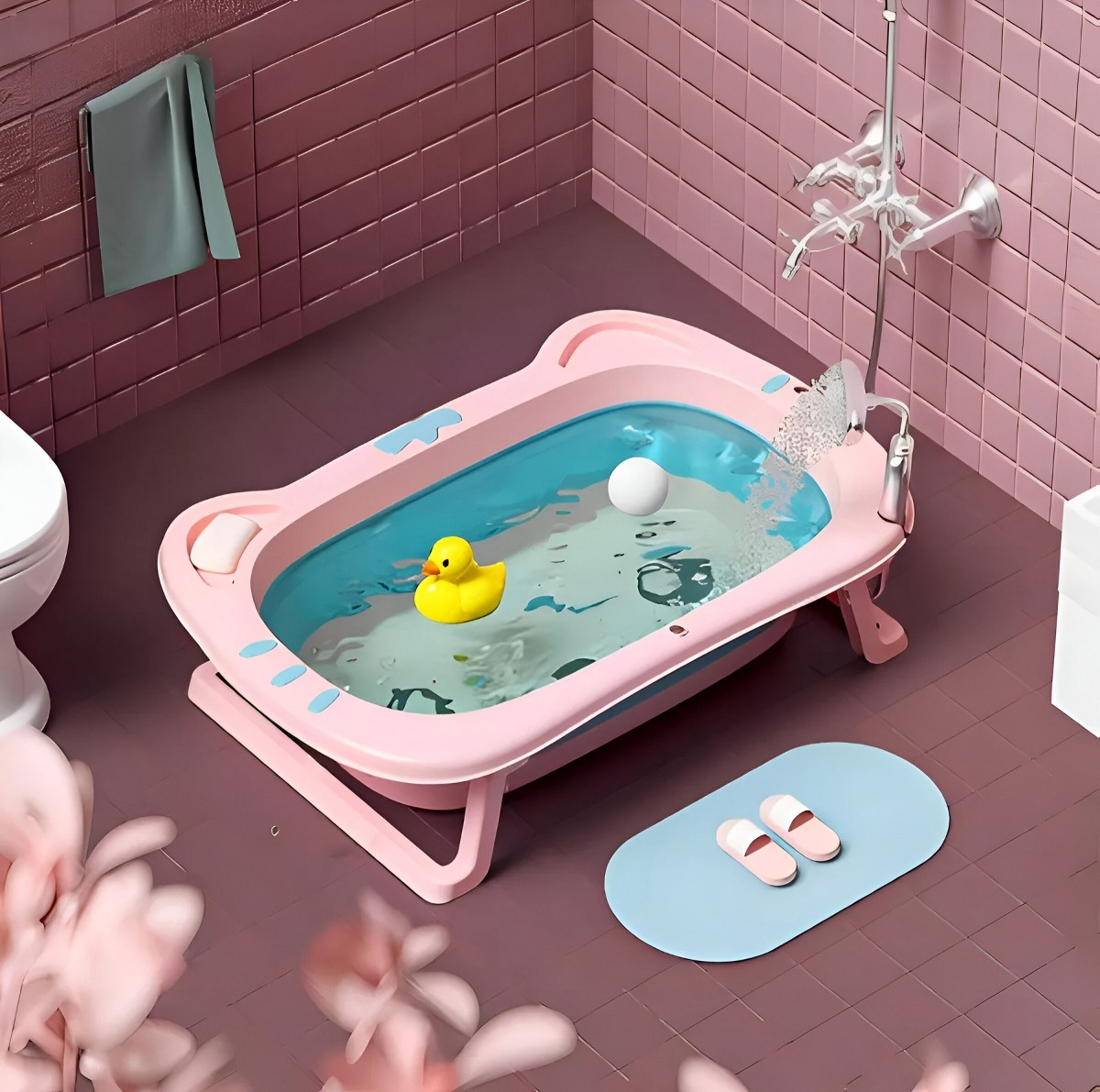 BAÑERA RETRÁCTIL BEBÉS HIDROMASAJE PLEGABLE INFANTIL JHN - 4