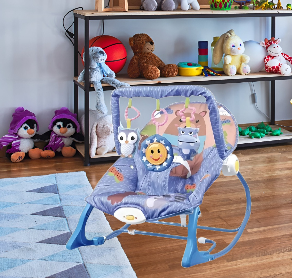 SILLA BEBÉS COLUMPIO GIMNASIO MECEDORA MUSICAL PLEGABLE JHN - 9