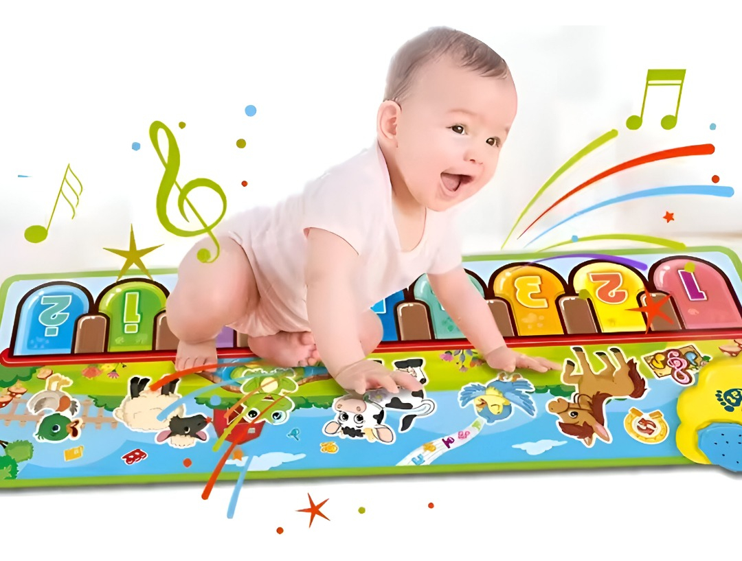 TAPETE PIANO JUGUETE APRENDIZAJE MUSICAL MANTA TÁCTIL JHN - 4