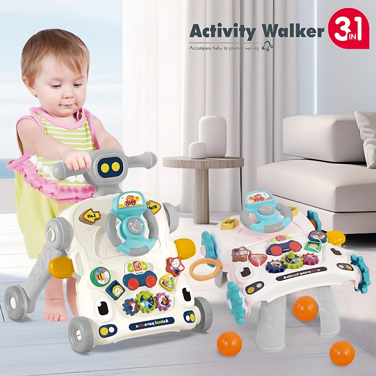 ANDADOR MULTIFUNCIONAL BEBÉ APRENDIZAJE MÚSICA JHN - 4