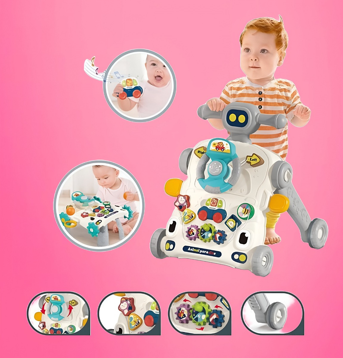 ANDADOR MULTIFUNCIONAL BEBÉ APRENDIZAJE MÚSICA JHN - 6