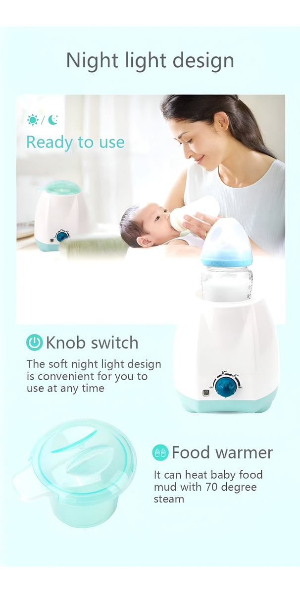 CALENTADOR MAMADERA MULTIFUNCIONAL PORTÁTIL BEBÉS JHN - 9