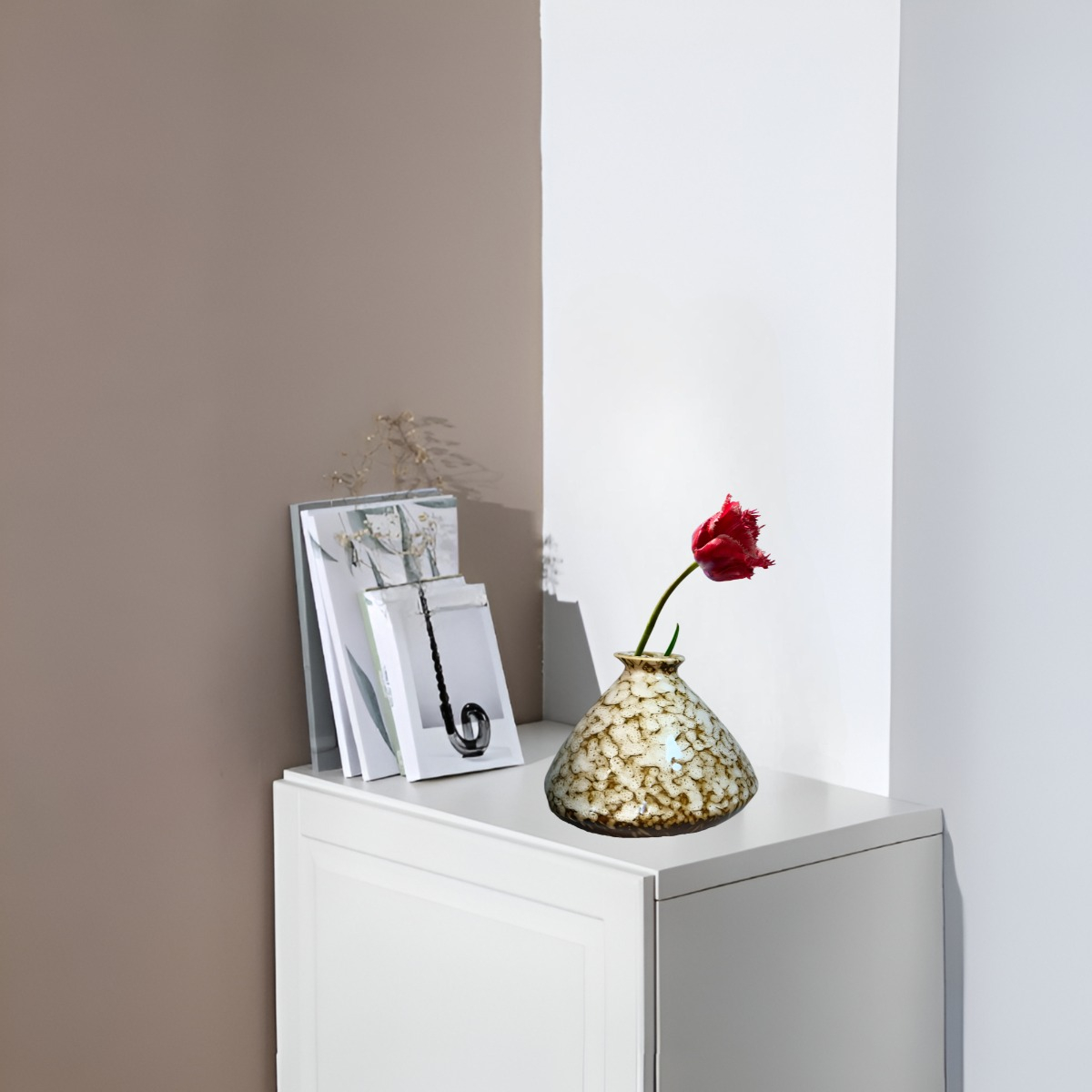 SET 3 FLORERO MINI JARRÓN CERÁMICA FLORAL DECORATIVO JHN - 7