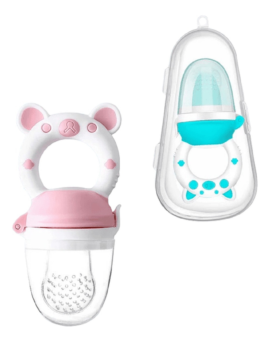 SET 4 CHUPETE ALIMENTADOR COMEDOR FRUTAS SILICONA BEBE LAU - 1