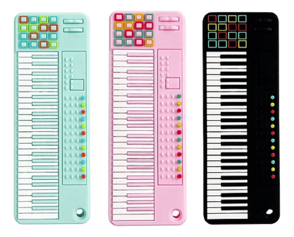 SET 4 MORDEDOR FORMA TECLADO PIANO ENCIAS BEBES LAU - 1