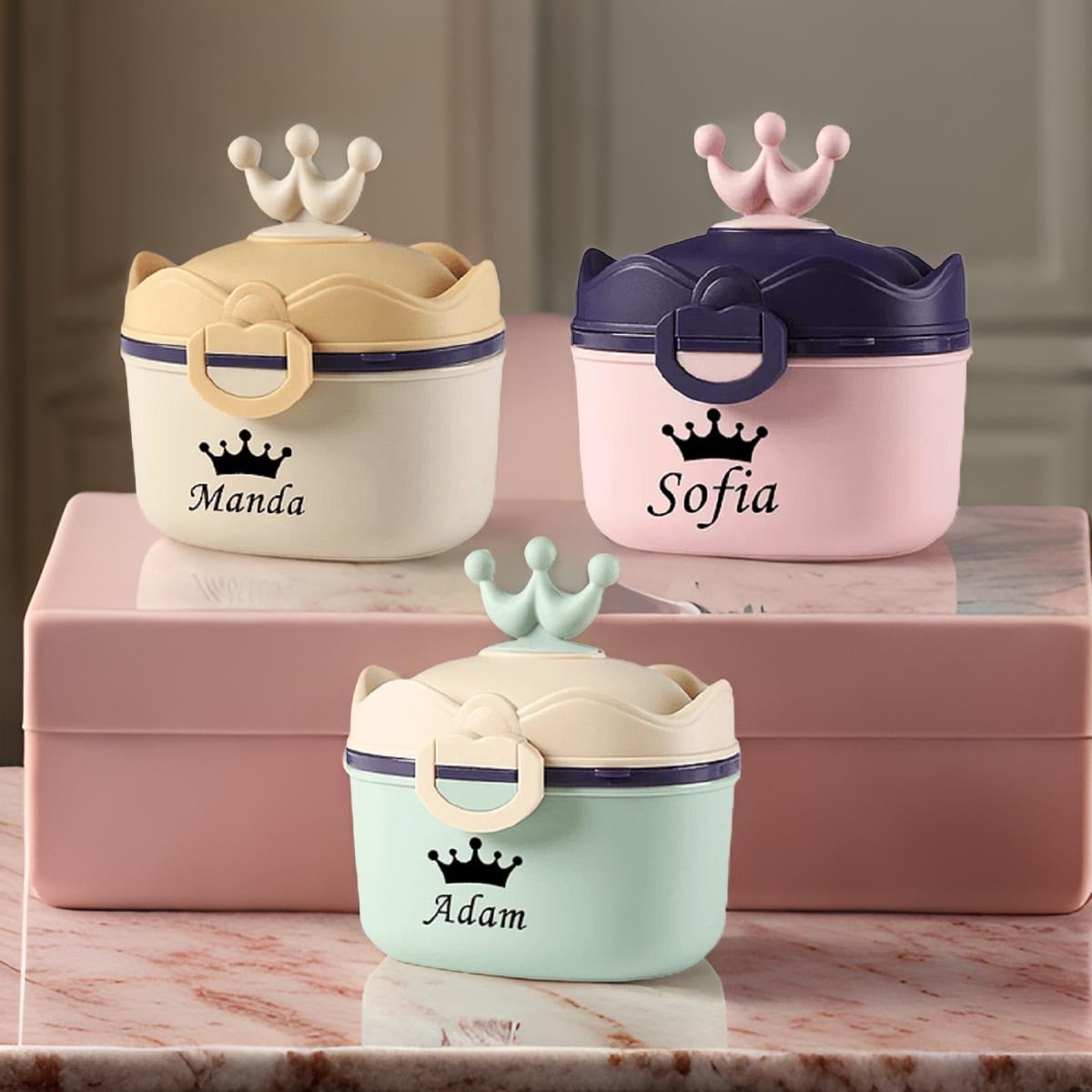 SET 3 CONTENEDOR FORMULA LECHE PORTATIIL COMPACTO BEBES LAU - 6