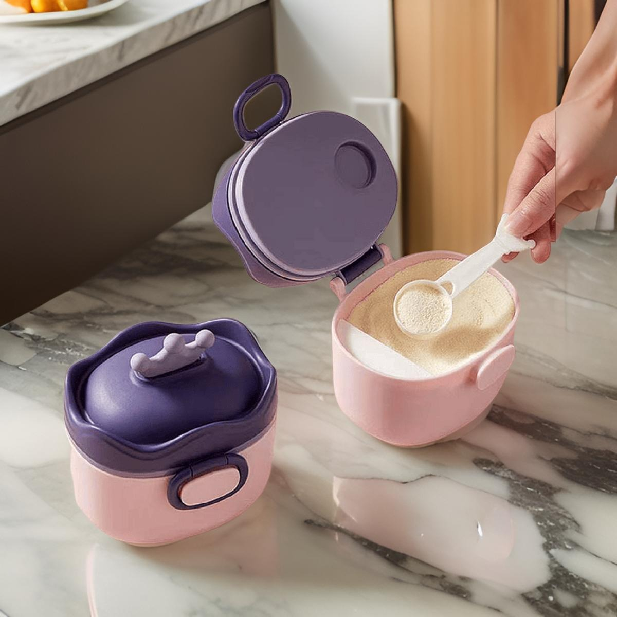 SET 3 CONTENEDOR FORMULA LECHE PORTATIIL COMPACTO BEBES LAU - 8