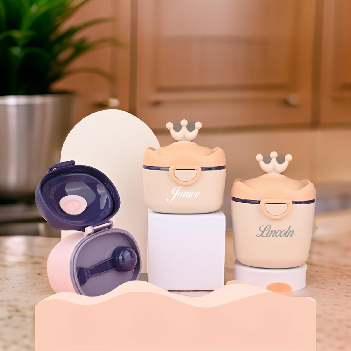 SET 3 CONTENEDOR FORMULA LECHE PORTATIIL COMPACTO BEBES LAU - 10