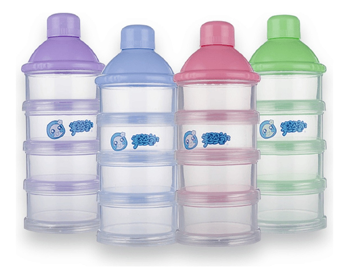 SET 5 DOSIFICADOR DISPENSADOR PORTATIL LECHE BEBE LAU - 2