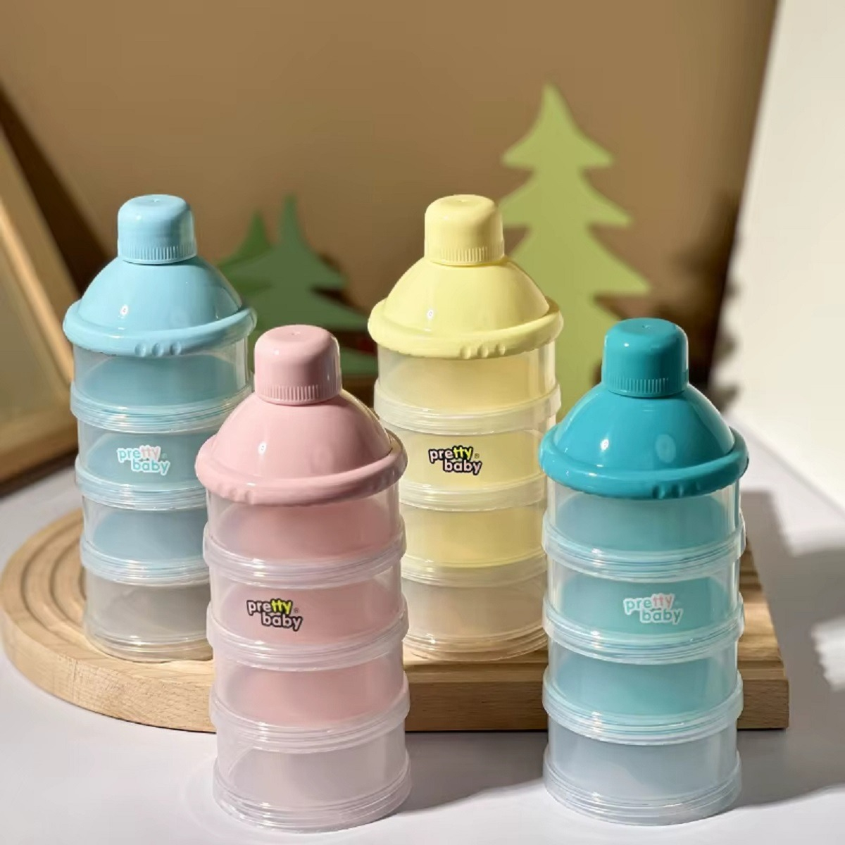SET 5 DOSIFICADOR DISPENSADOR PORTATIL LECHE BEBE LAU - 3