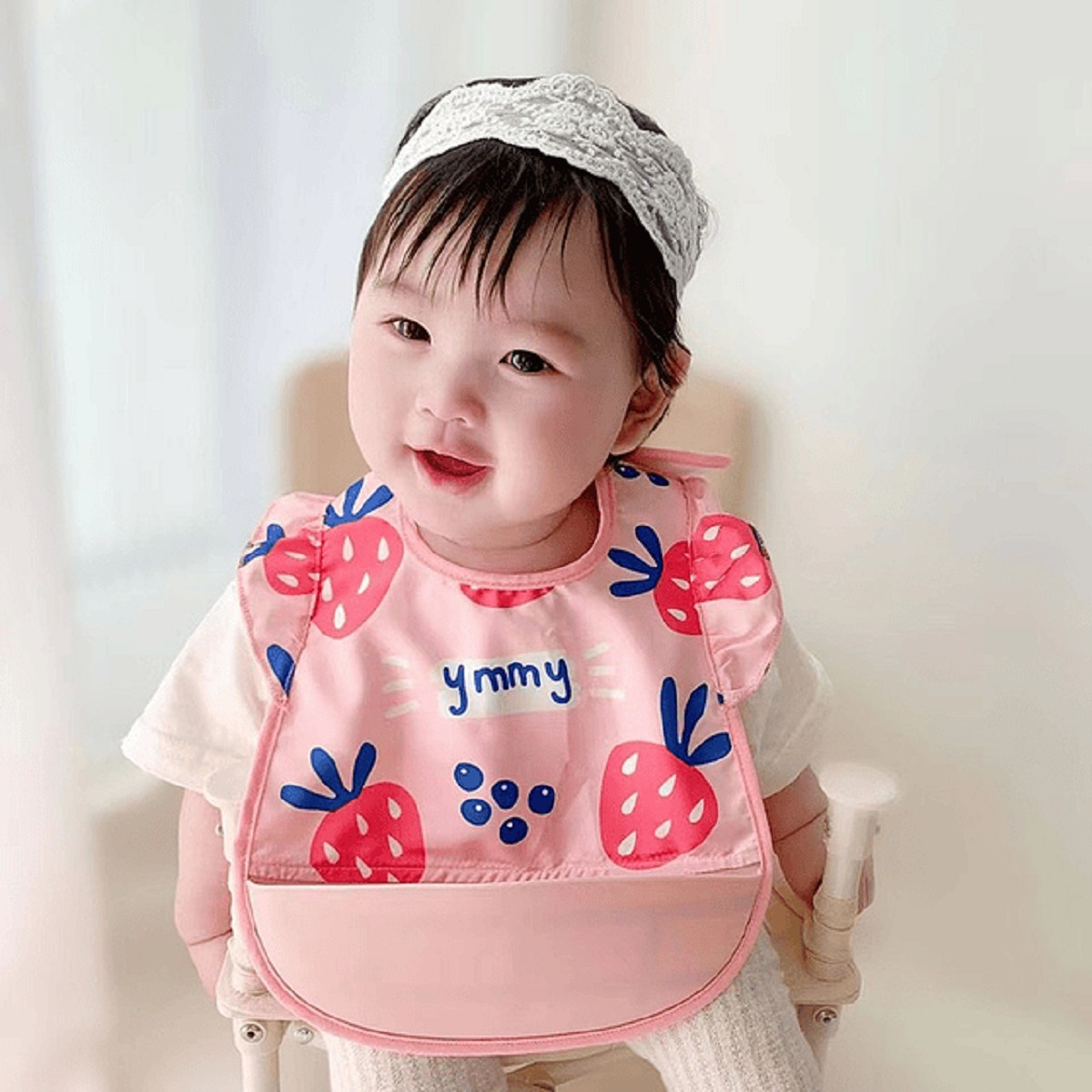 SET 2 BABEROS SILICONA IMPERMEABLE BANDEJA RECOLECTARA LAU - 6