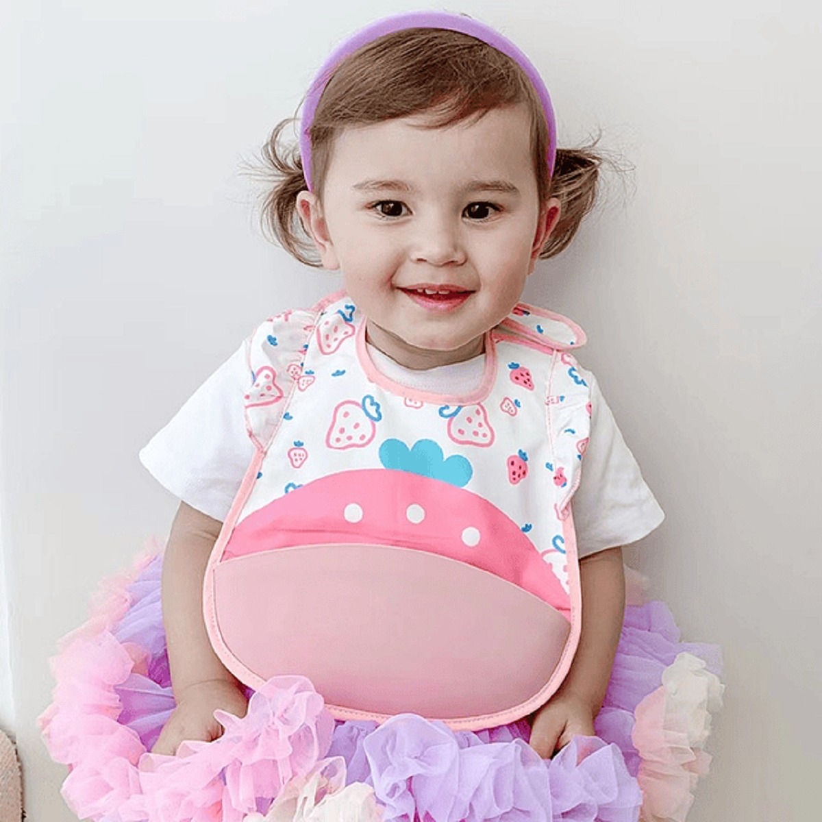 SET 2 BABEROS SILICONA IMPERMEABLE BANDEJA RECOLECTARA LAU - 7