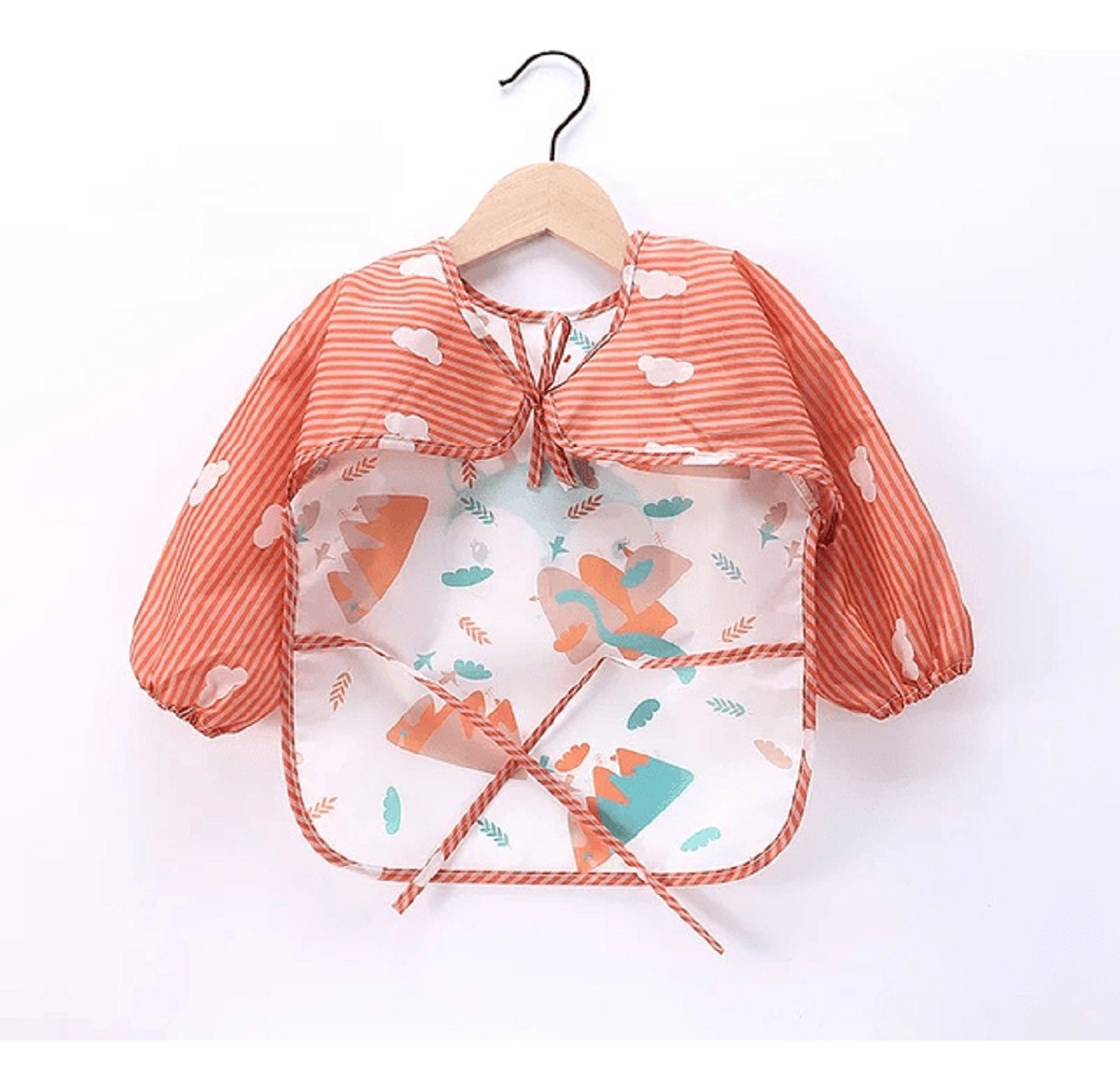 SET 3 BABEROS SILICONA IMPERMEABLE MANGA LARGA BEBE LAU - 3