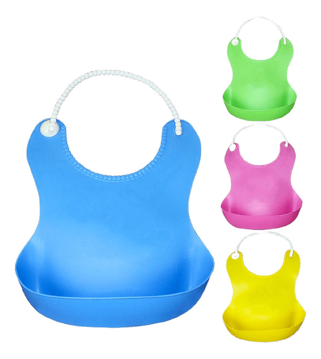 SET 10 BABEROS IMPERMEABLE ANTIDERRAME REUTILIZABLE BEBE LAU - 3