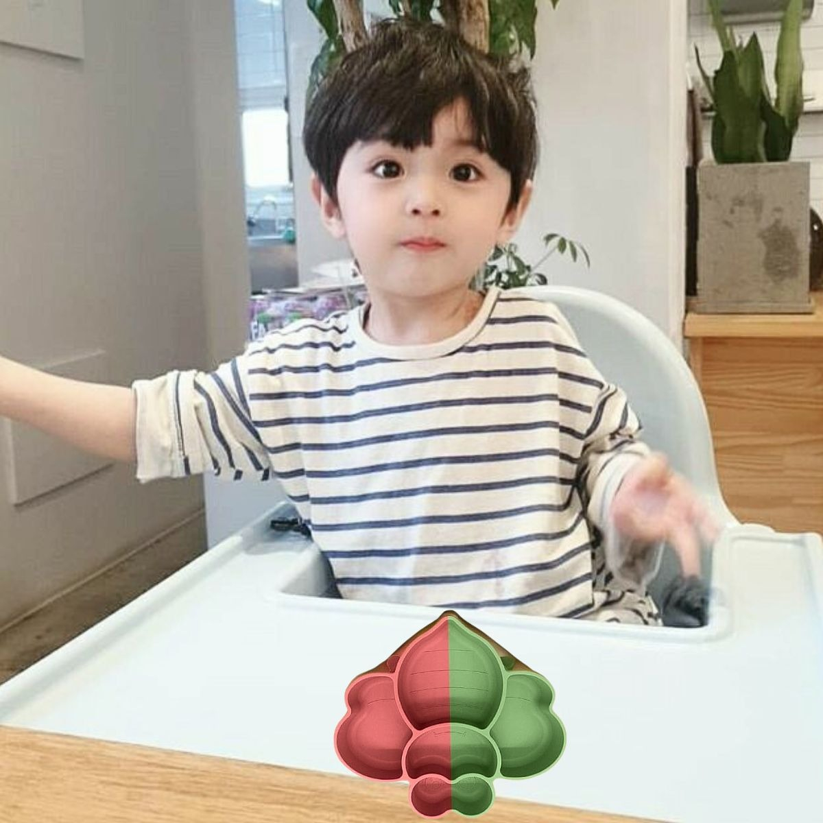 SET 2 PLATOS FORMA ABEJA SILICONA NIÑOS ANTIDESLIZANTE LAU - 7