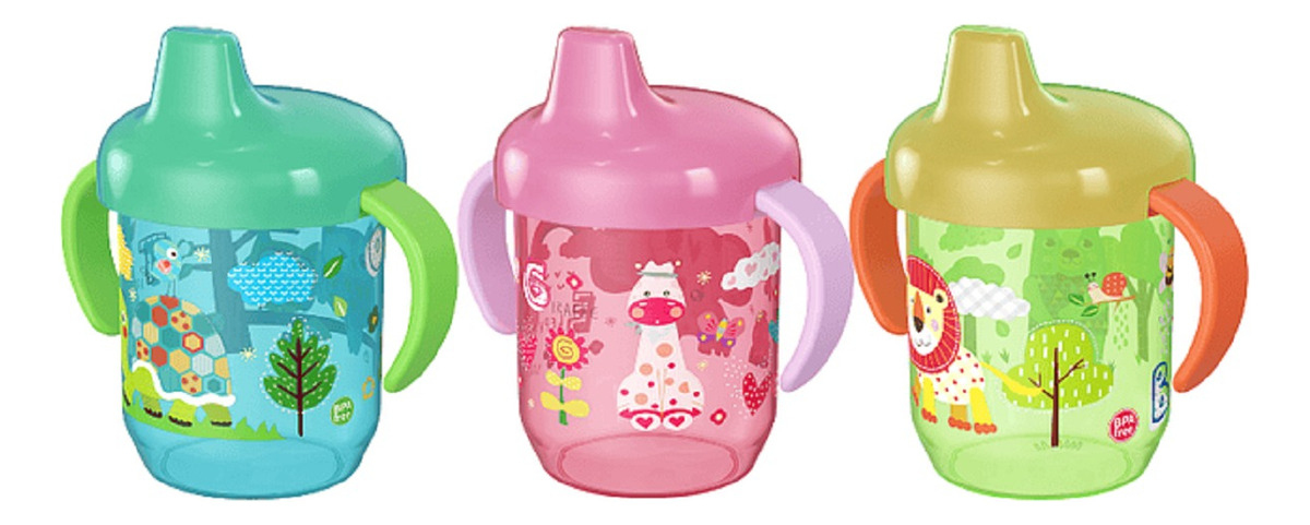 SET 4 VASOS SILICONA ANTIDERRAME ENTRENADOR 6M BEBES LAU - 1