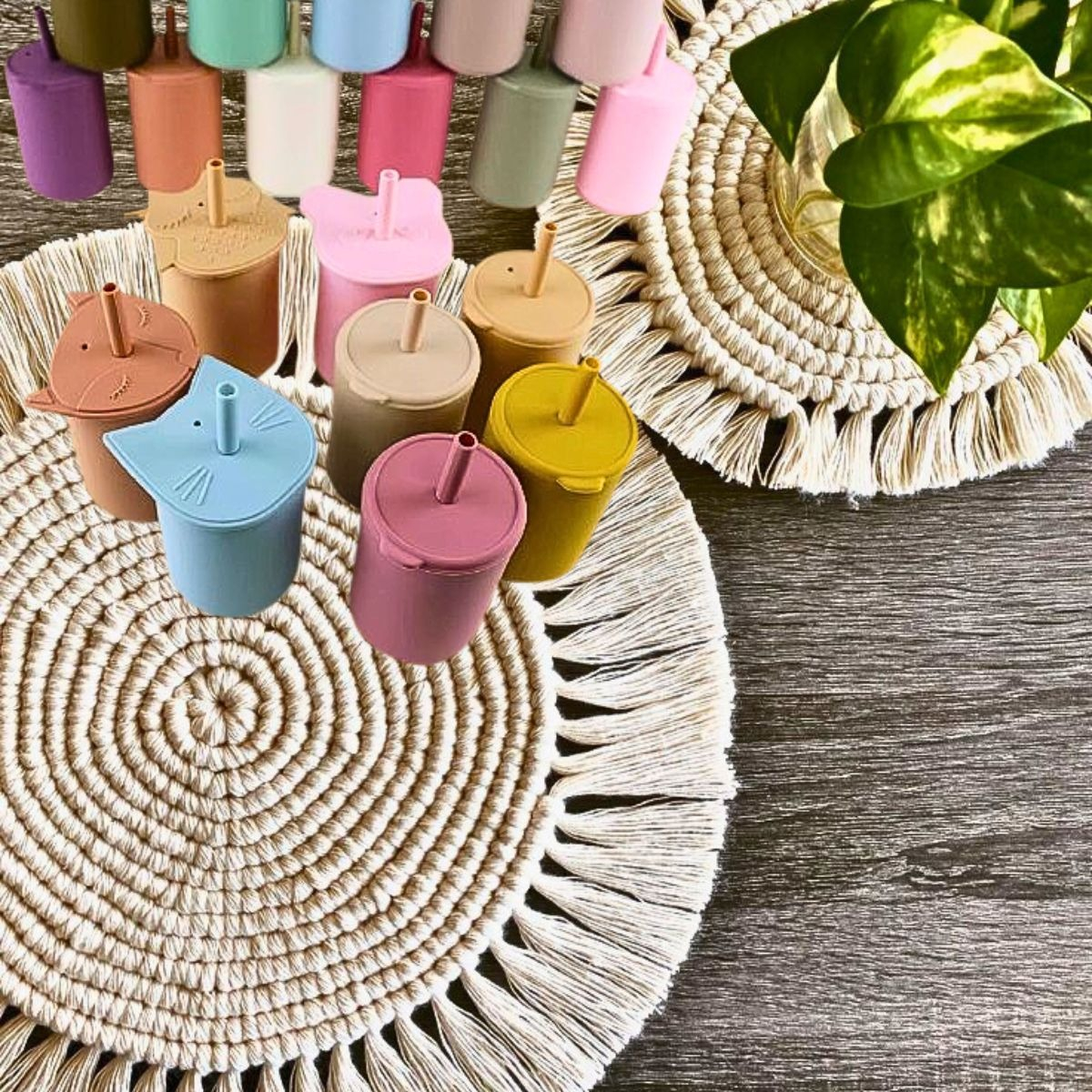 VASO SILICONA BOMBILLA ANTIDERRAME DIVERTIDO NIÑOS BEBES LAU - 4