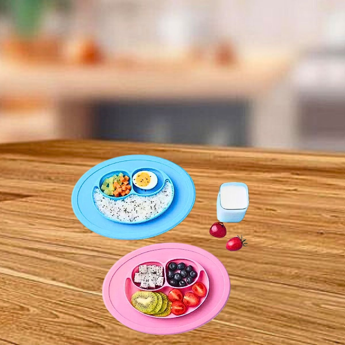 SET 5 PLATOS SILICONA ANTIDERRAME ANTIADHERENTE BEBES LAU - 5
