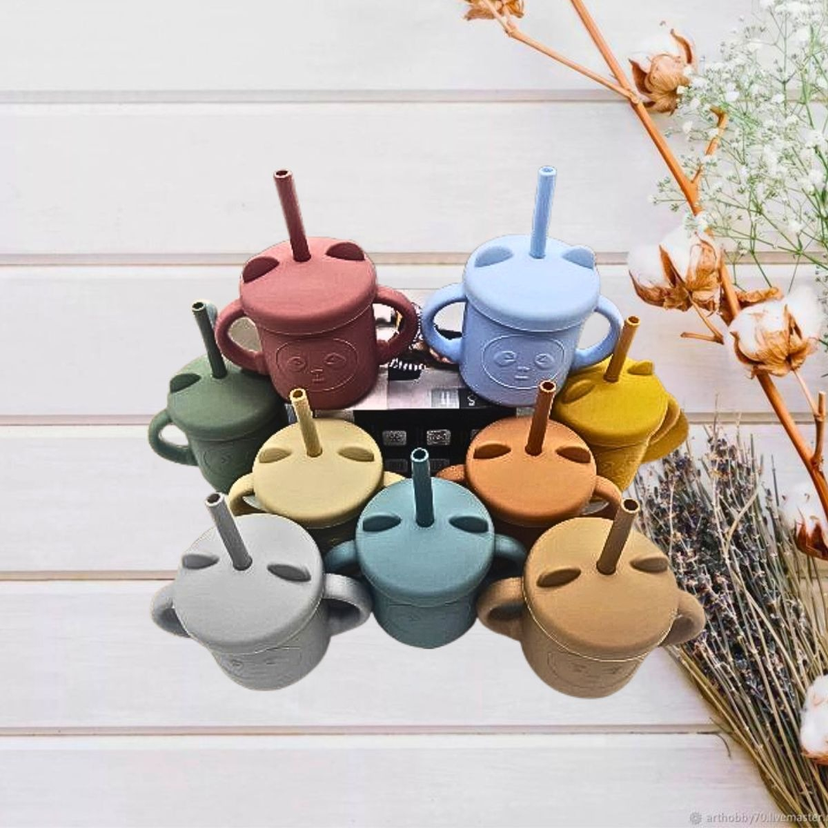 VASO BOMBILLA SILICONA DISEÑO OSO NIÑOS COCINA COLEGIO LAU - 2