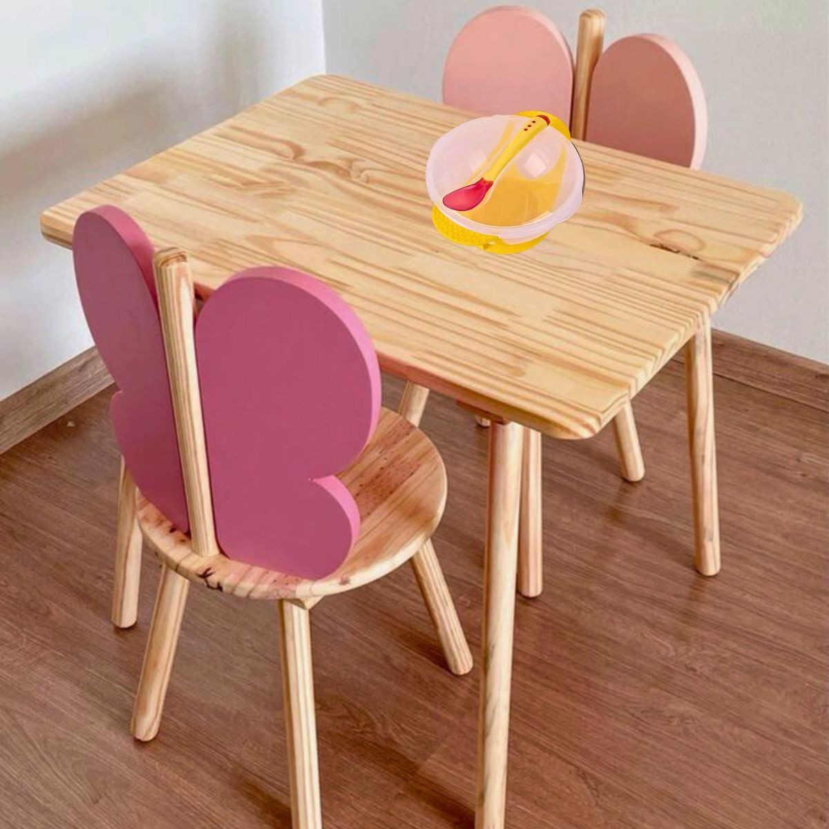 SET 6 PLATOS TAZON + CUCHARA TEMPERATURA COMIDA BEBES LAU - 4