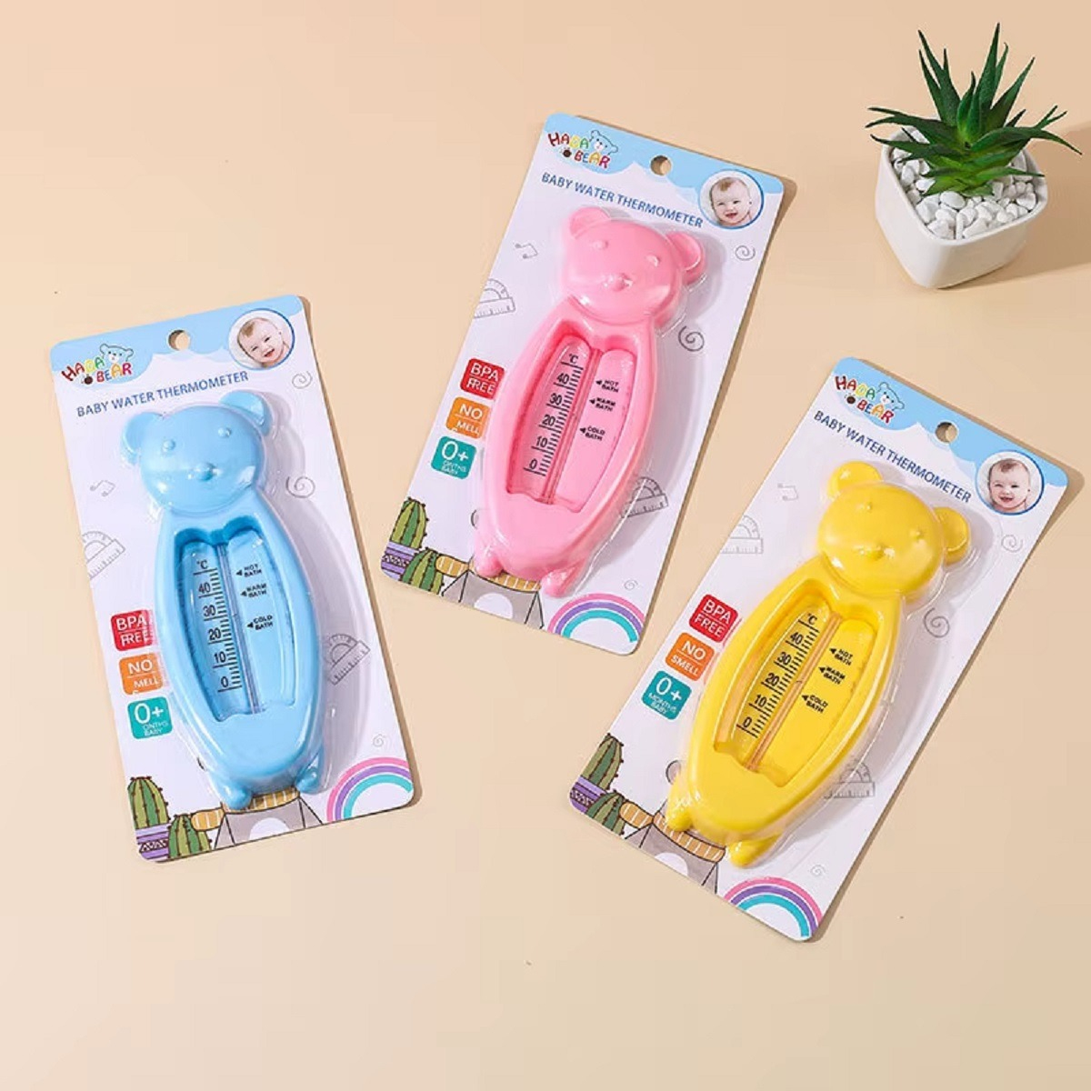 SET 10 TERMOMETROS AGUA DUCHA BAÑO FORMA OSITO BEBES LAU - 6