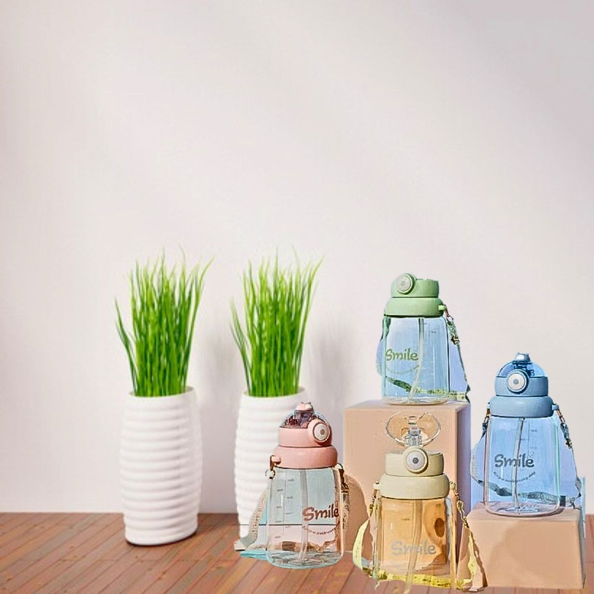 SET 4 BOTELLAS DEPORTIVAS AGUA MODERNO NIÑOS RESISTENTE LAU - 10