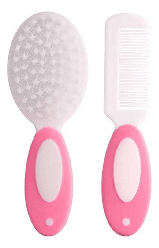 SET 5 KITS CEPILLO PEINE CERDAS SUAVE CABELLOS BEBES LAU - 1