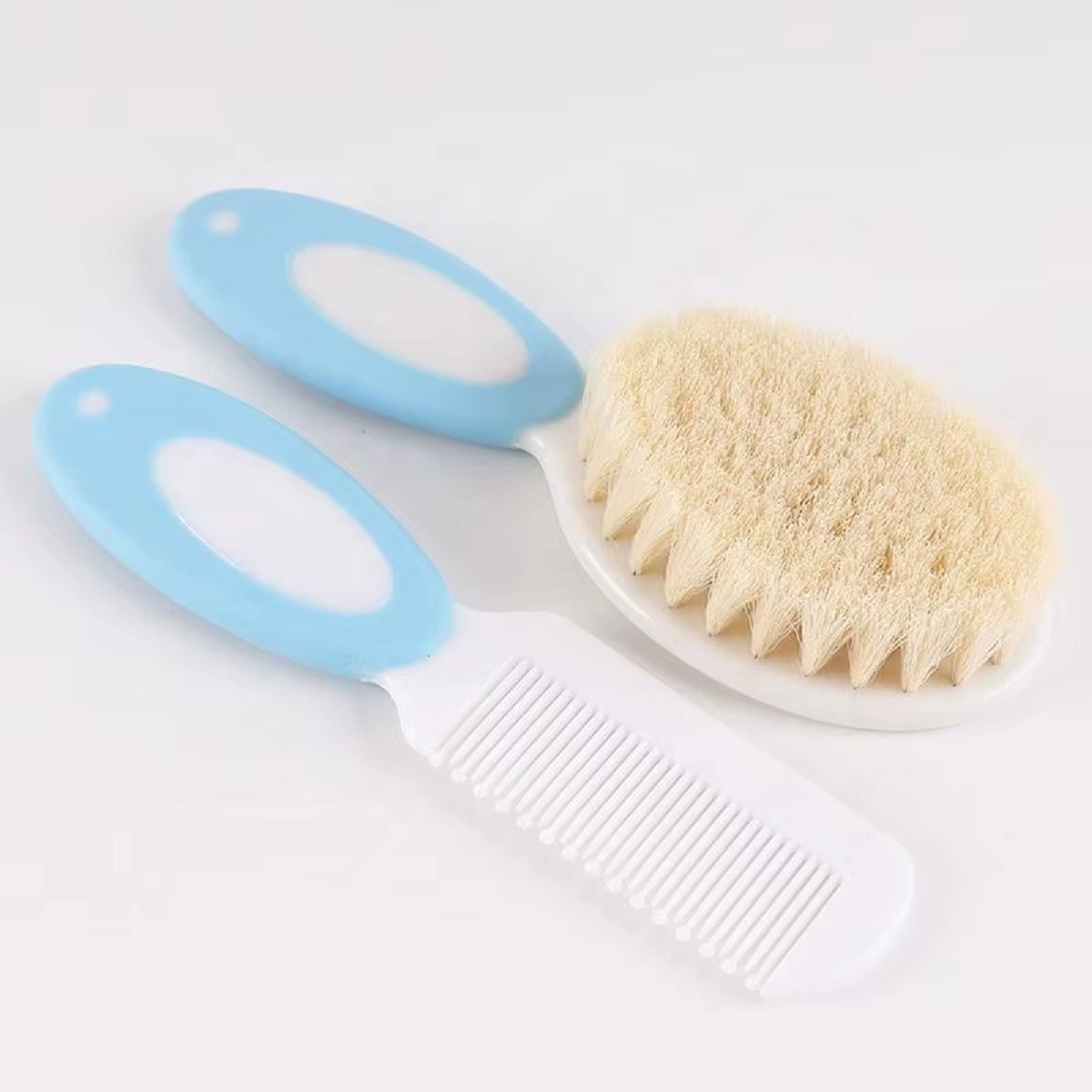 SET 5 KITS CEPILLO PEINE CERDAS SUAVE CABELLOS BEBES LAU - 3