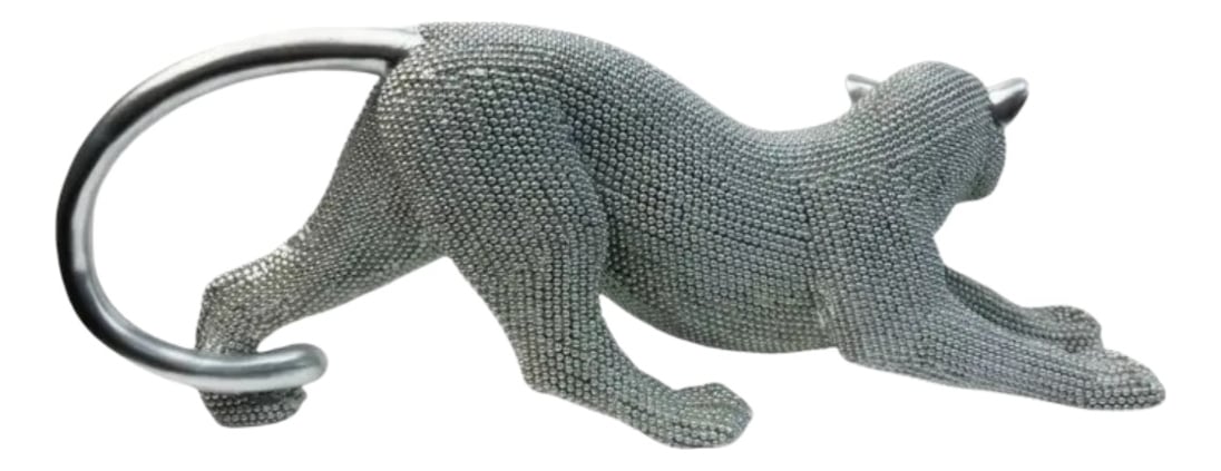 ESTATUA ANIMAL COLECCIONABLE ESCULTURA ARTESANÍA PLATA JHN - 3