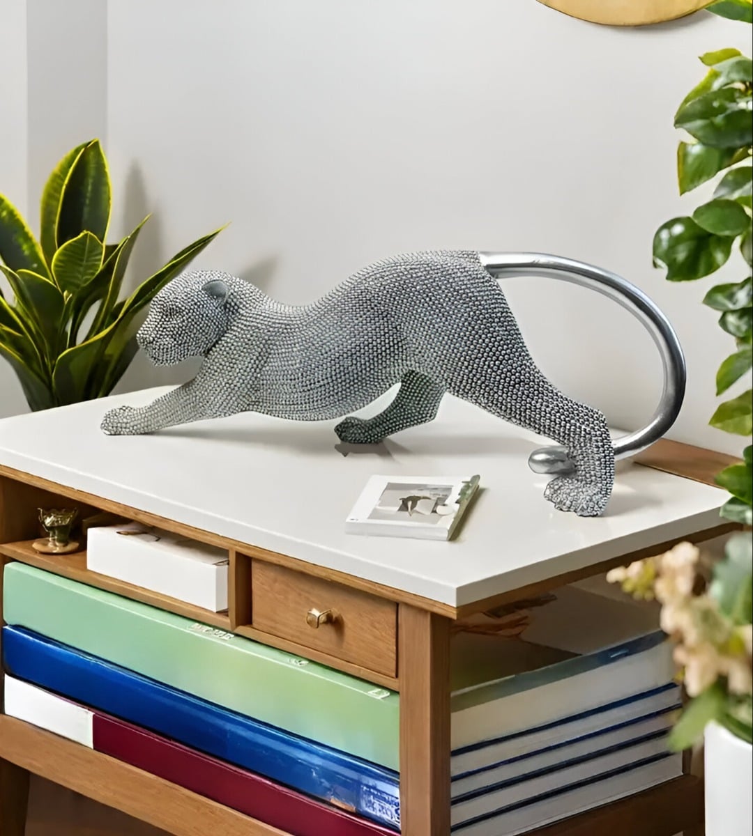 ESTATUA ANIMAL COLECCIONABLE ESCULTURA ARTESANÍA PLATA JHN - 5