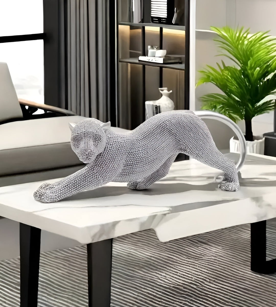 ESTATUA ANIMAL COLECCIONABLE ESCULTURA ARTESANÍA PLATA JHN - 8