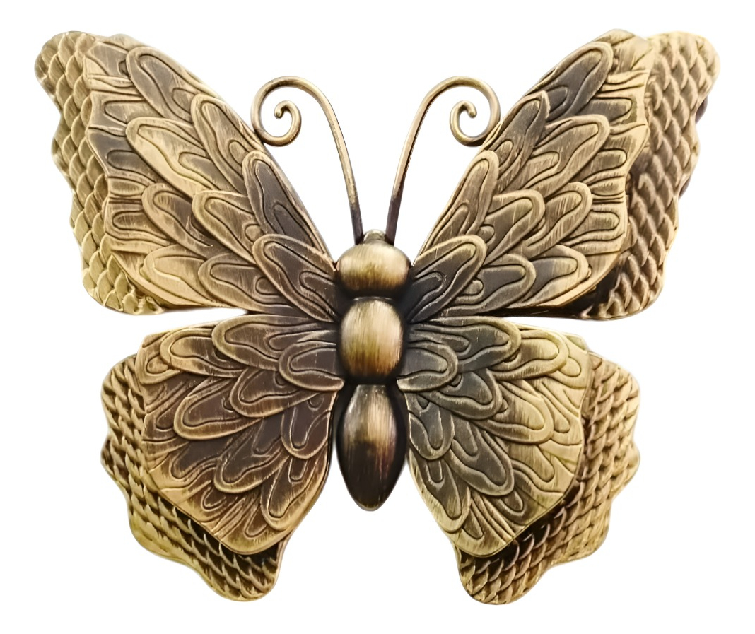 SET DECORATIVO PARED MARIPOSA 3D ARTE ESTATUA BRONCE JHN - 3