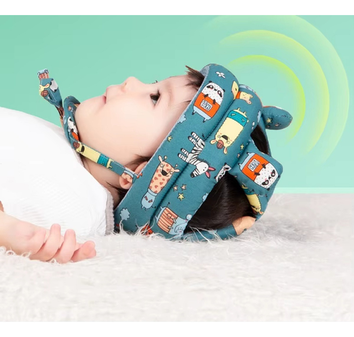 SET 2 CASCOS ESPONJAS ANTIGOLPES PROTECTOR SUAVE BEBE LAU - 2