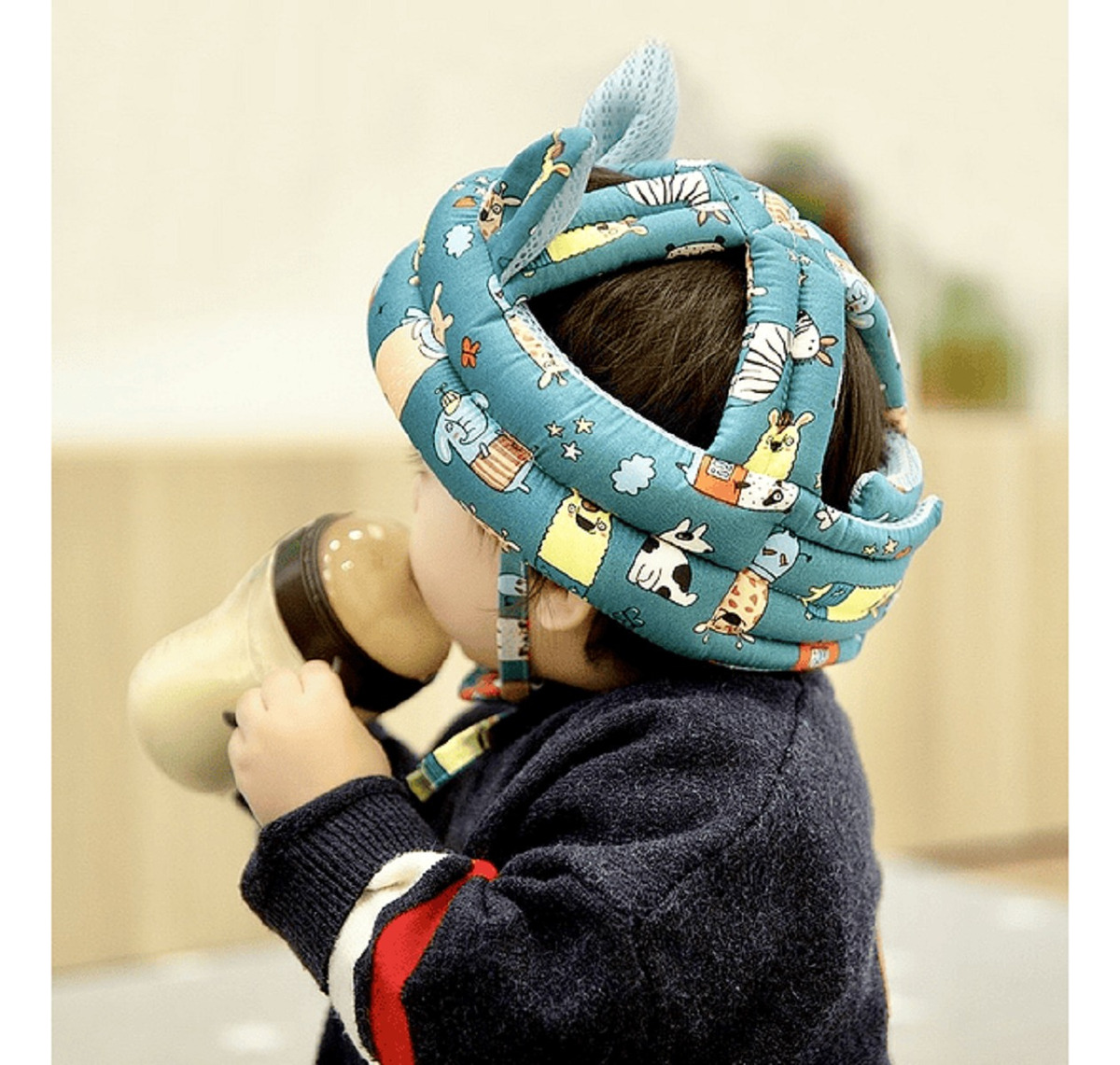 SET 2 CASCOS ESPONJAS ANTIGOLPES PROTECTOR SUAVE BEBE LAU - 3