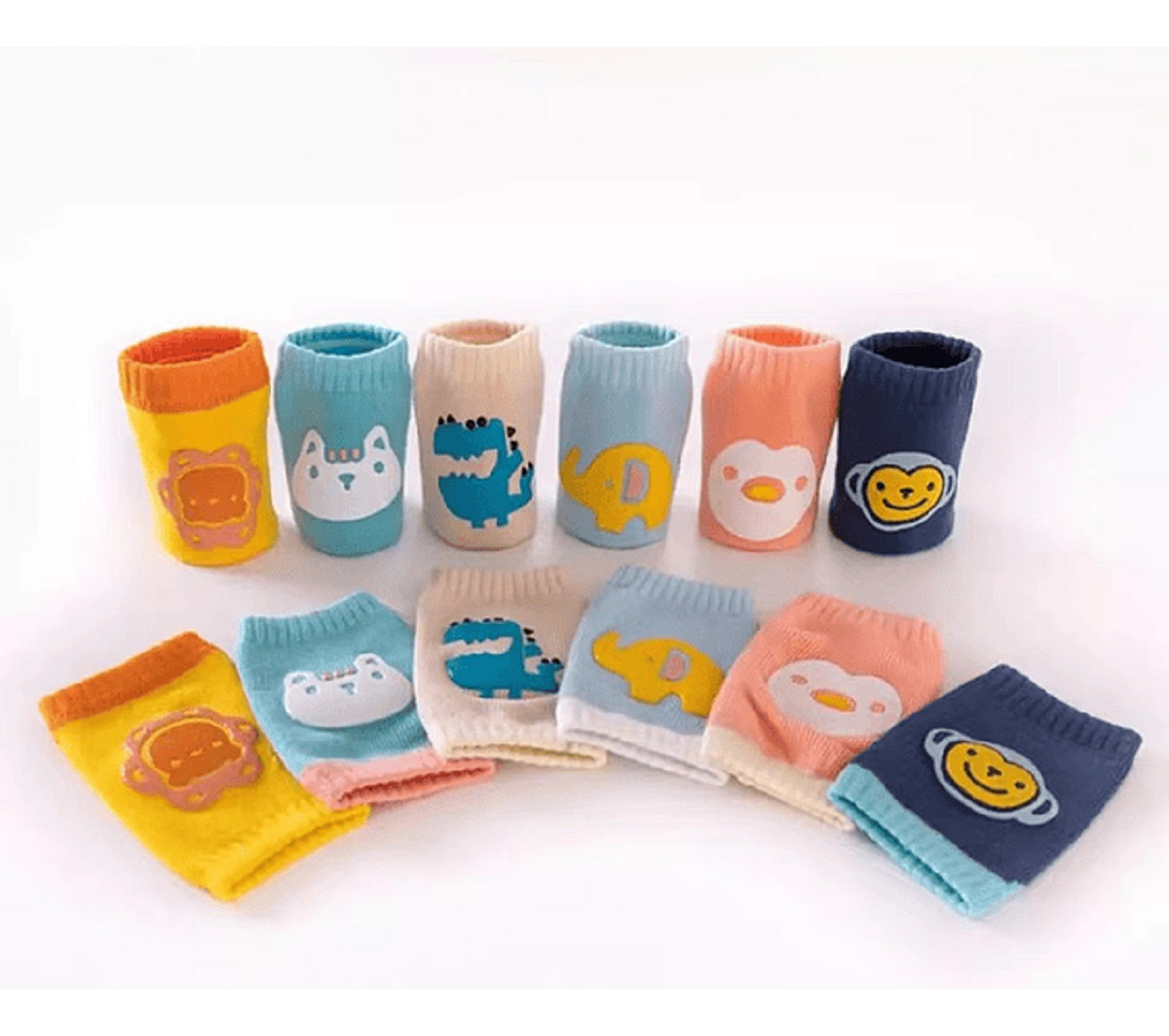 SET 12 RODILLERAS UNISEX PROTECCION ANTIDESLIZANTE BEBES LAU - 1