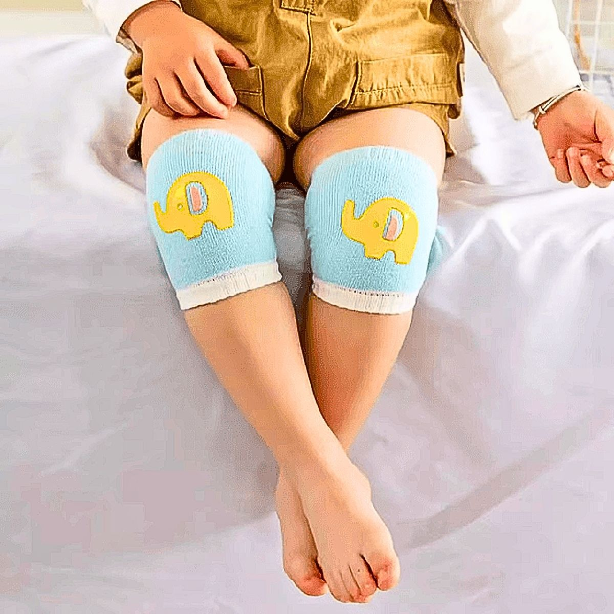 SET 12 RODILLERAS UNISEX PROTECCION ANTIDESLIZANTE BEBES LAU - 2