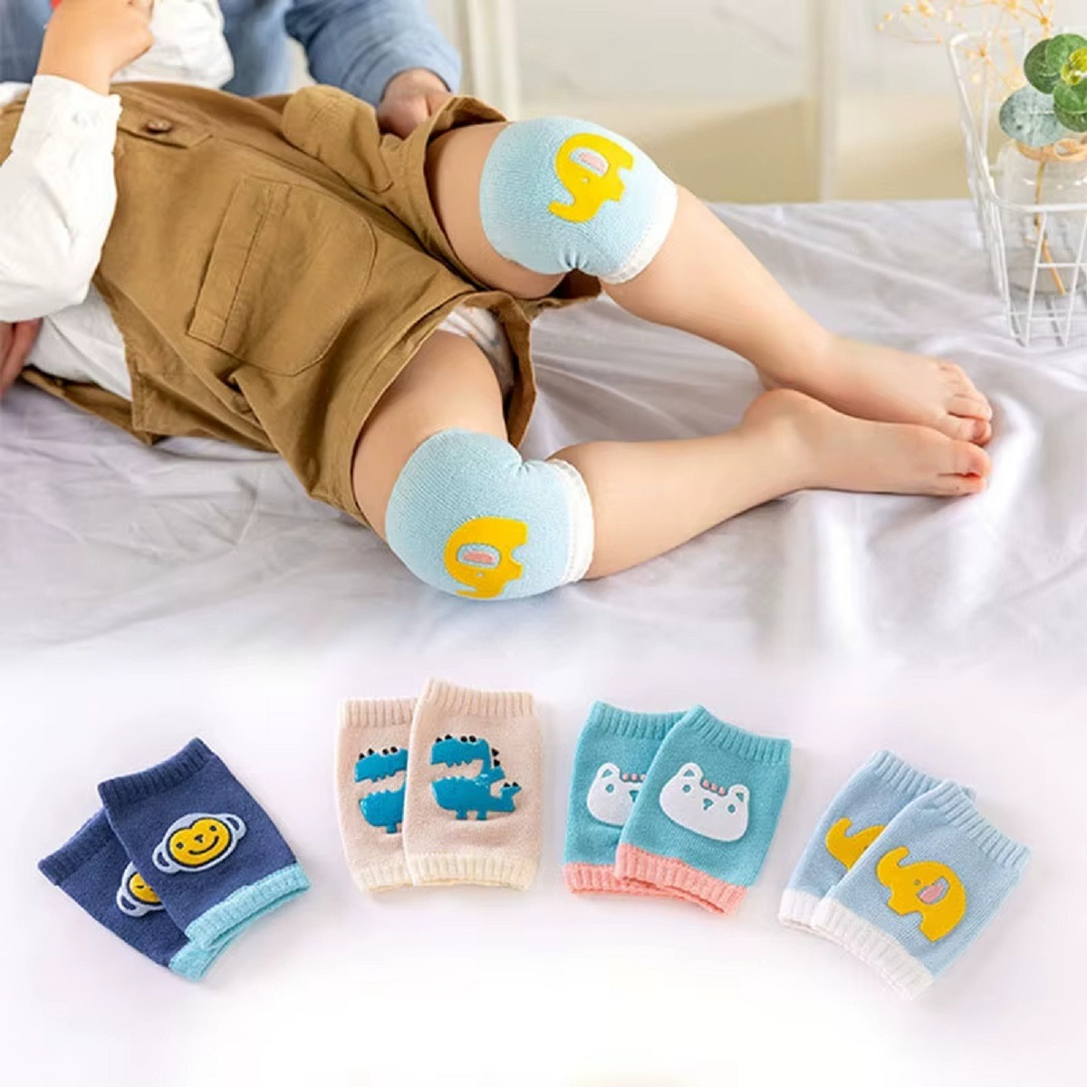 SET 12 RODILLERAS UNISEX PROTECCION ANTIDESLIZANTE BEBES LAU - 10