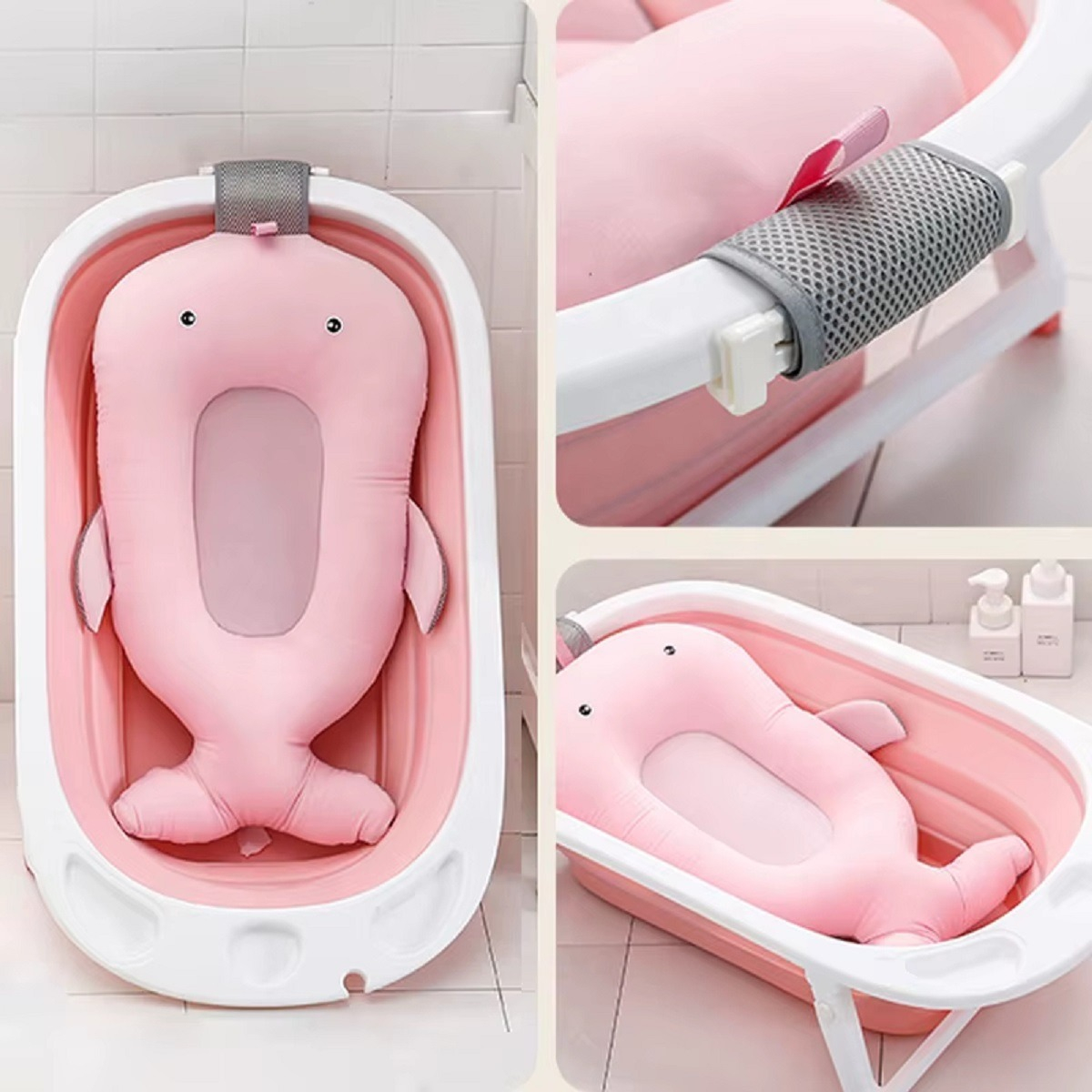 ALMOHADA COJIN APOYO TINA BAÑO DISEÑO BALLENA BEBES LAU - 3