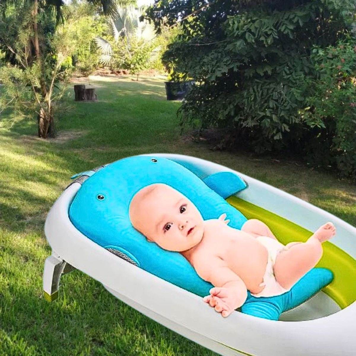 ALMOHADA COJIN APOYO TINA BAÑO DISEÑO BALLENA BEBES LAU - 4